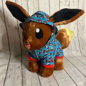 Build A Bear BAB Eevee Pokemon Plush with Pokeball Sleeper Pajamas 17”
